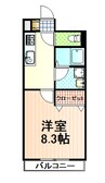 岳南電車/吉原本町駅 徒歩13分 2階 築18年 1Kの間取り