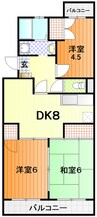 身延線/西富士宮駅 徒歩6分 3階 築35年 3DKの間取り