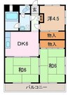 岳南電車/ジヤトコ前（ジヤトコ１地区前）駅 徒歩12分 2階 築48年 3DKの間取り