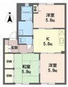 東海道本線/富士川駅 徒歩4分 2階 築30年 2LDKの間取り