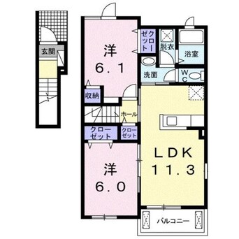 間取図 伊豆箱根鉄道駿豆線/田京駅 徒歩5分 2階 築11年