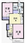 伊豆箱根鉄道駿豆線/三島広小路駅 バス:7分:停歩6分 1階 築20年 2DKの間取り