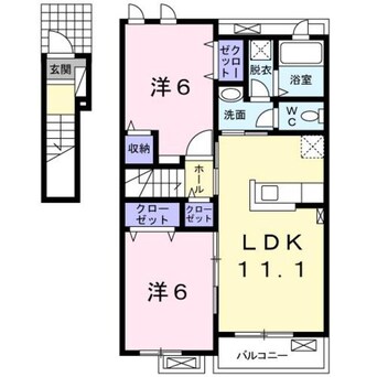 間取図 東海道本線/沼津駅 バス12分下徳倉下車:停歩1分 2階 築10年