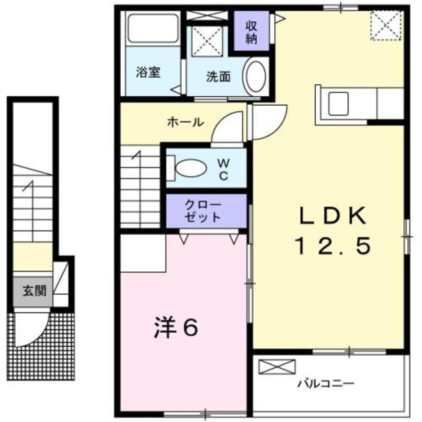 間取図 伊豆箱根鉄道駿豆線/三島広小路駅 徒歩29分 2階 築6年