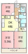 ロイヤルカサブランカ 3DKの間取り