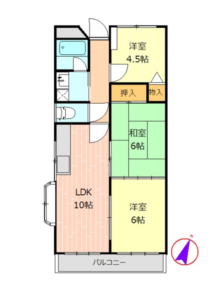 間取図 ビックノース　９２