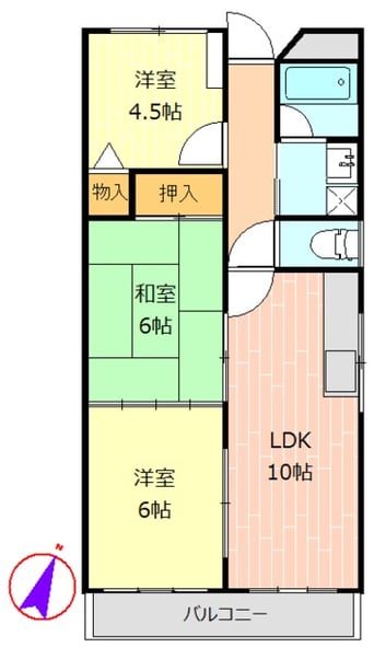 間取図 御殿場線（静岡県内）/御殿場駅 徒歩20分 3階 築30年