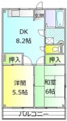 御殿場線（静岡県内）/御殿場駅 徒歩24分 3階 築29年 2DKの間取り