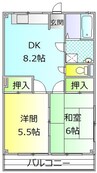 御殿場線（静岡県内）/御殿場駅 徒歩24分 3階 築31年 2DKの間取り