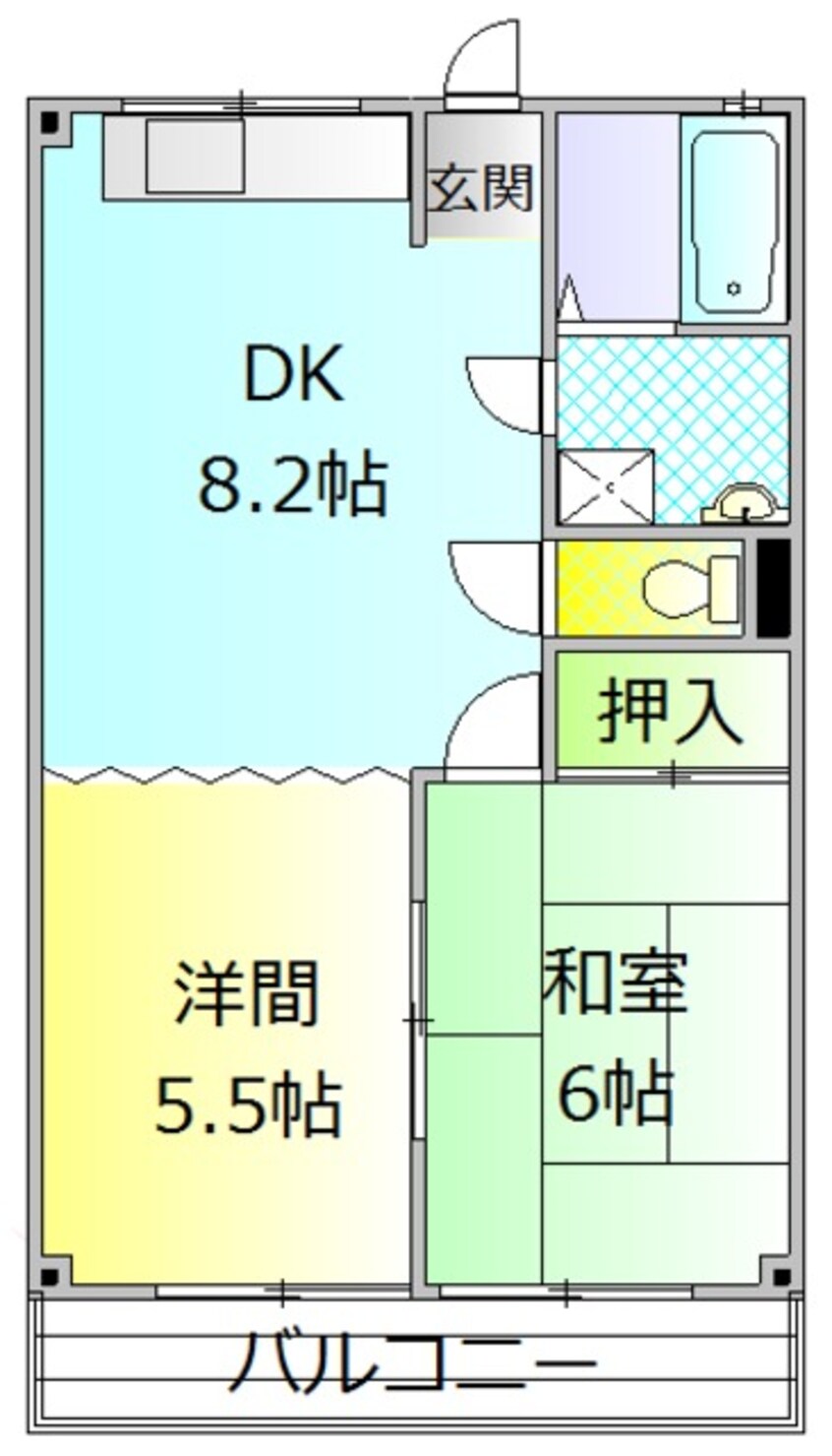 間取図 南ハイツＢ