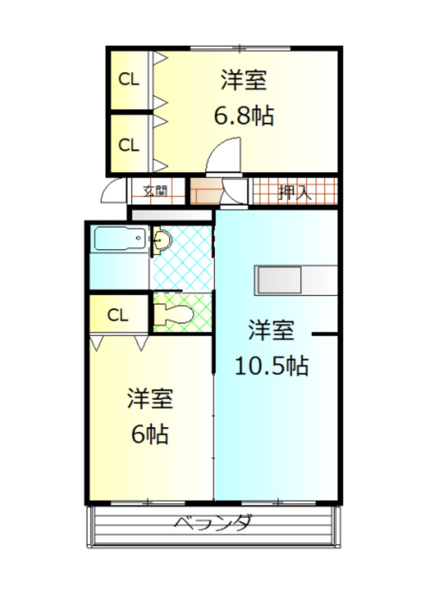 間取図 御殿場線（静岡県内）/御殿場駅 徒歩9分 3階 築30年