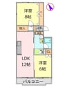 メゾン・オキ 2LDKの間取り