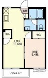 フレグランス東屋 1LDKの間取り