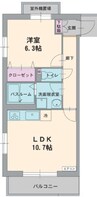 ザ・ハウス 1LDKの間取り