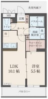 ザ・ハウス２ 1LDKの間取り