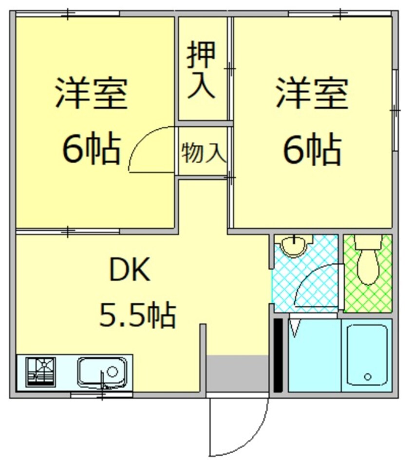 間取図 ホワイトハウス　Ｂ号棟