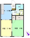 フレグランスあいざわ 2Kの間取り
