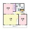 石原坂ハイツ 2LDKの間取り