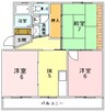 御殿場線（静岡県内）/御殿場駅 徒歩17分 3階 築44年 3DKの間取り