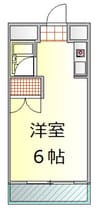 リバーハイム 1Rの間取り