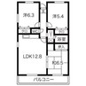 アバンデンスＪＵＮ 3LDKの間取り
