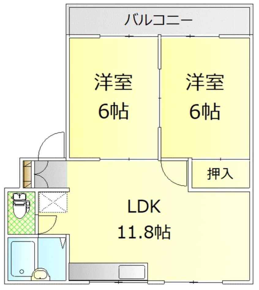 間取図 ハイツ内久根　Ａ