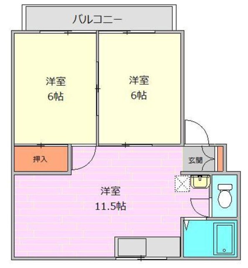 間取図 ハイツ内久根　Ａ