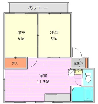 間取図 ハイツ内久根　Ａ