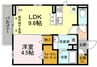 アゼリアＧ 1LDKの間取り