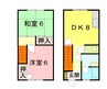 セリザワハイツ 2DKの間取り