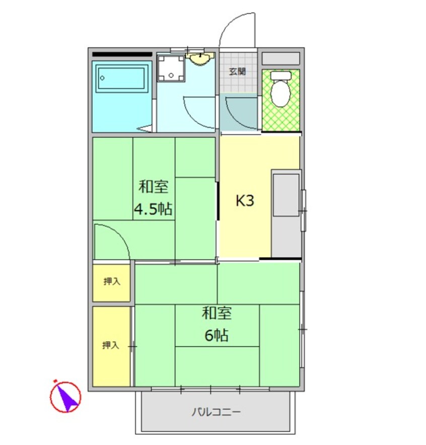 間取図 第二堂丸ハイツ