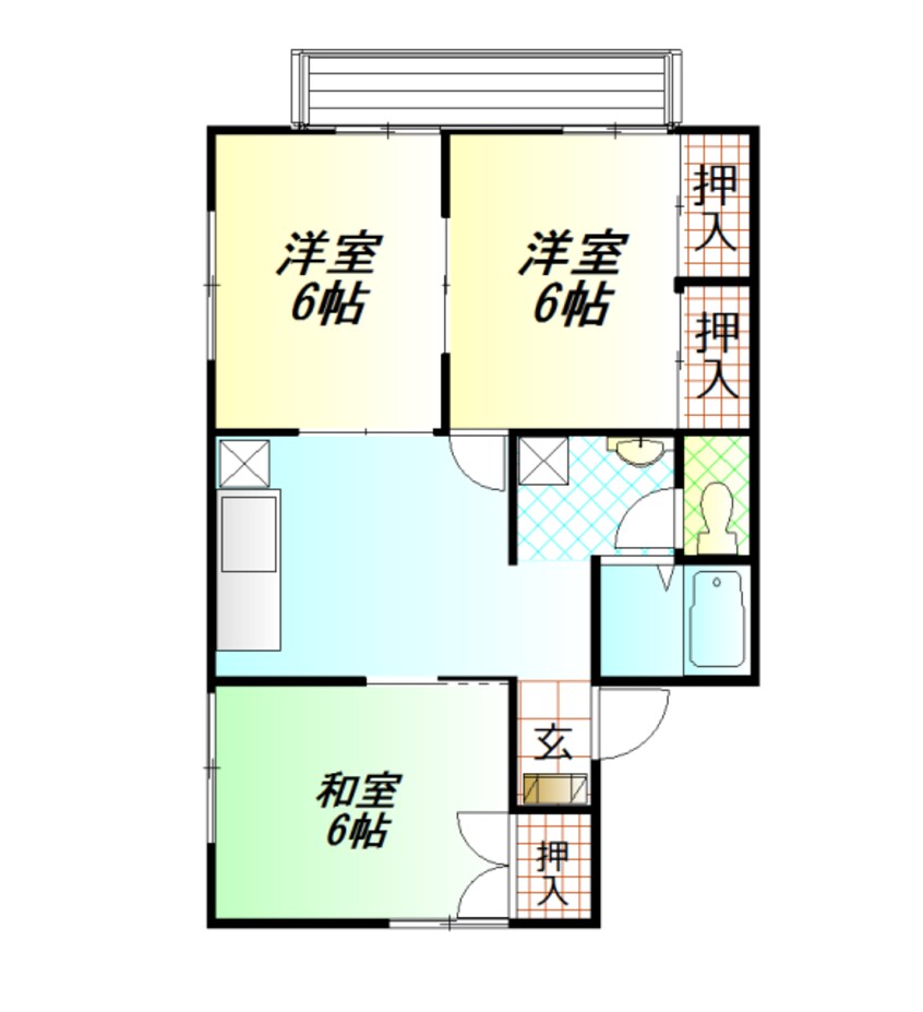 間取図 パークハイツ芹澤Ｂ