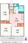 御殿場線（静岡県内）/富士岡駅 徒歩13分 3階 築37年 3DKの間取り