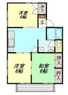 パークハイツ芹澤Ａ 3DKの間取り