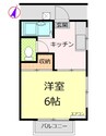 コーポ風穴 1Kの間取り