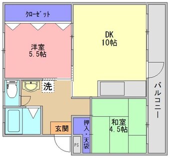 間取図 二反田ハイツ