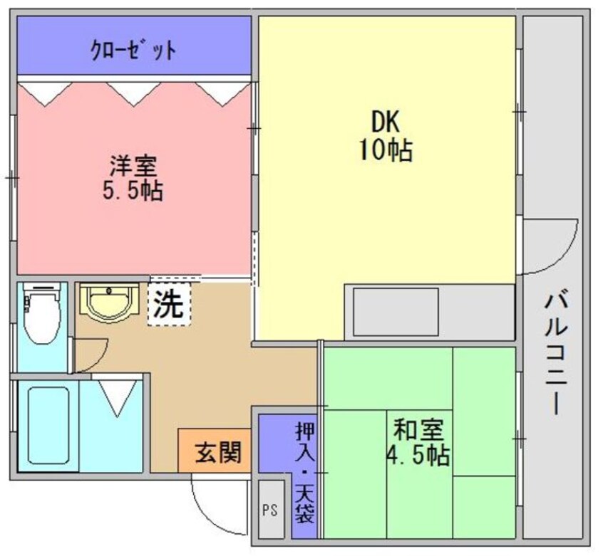 間取図 二反田ハイツ