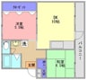 二反田ハイツ 2DKの間取り