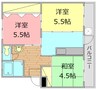 御殿場線（静岡県内）/御殿場駅 徒歩1分 2階 築49年 3Kの間取り