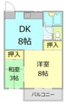 御殿場線（静岡県内）/御殿場駅 徒歩10分 1階 築35年 2DKの間取り