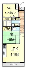箱根東山館 2LDKの間取り