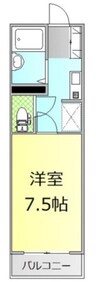 メゾン富士岡 1Kの間取り