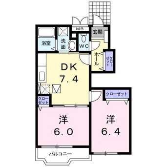 間取図 カーサ　セレーナⅡ