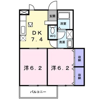 間取図 ロワイヤルフジガーデンＡ