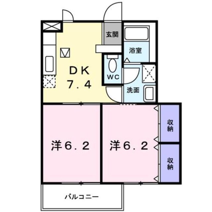 間取図 ロワイヤルフジガーデンＡ