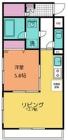 ギャザ川島田 1LDKの間取り