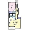 アンヴィラージュＢ 1LDKの間取り