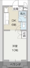 身延線/竪堀駅 徒歩11分 1階 築29年 1DKの間取り