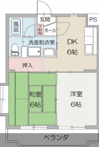 間取図 身延線/竪堀駅 徒歩20分 1階 築25年
