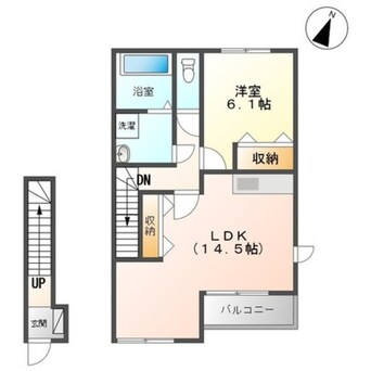 間取図 身延線/富士根駅 徒歩26分 2階 築12年